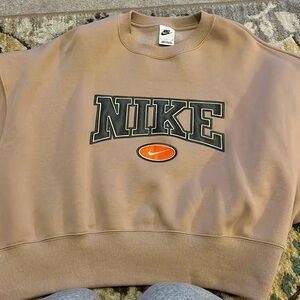 slightly cropped nike crewneck